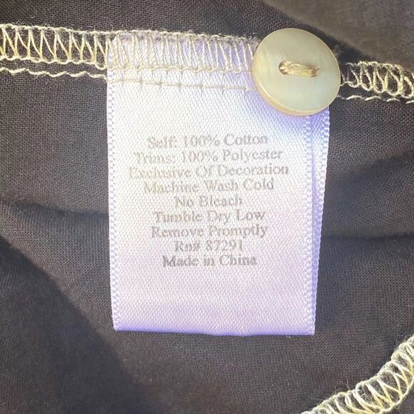 Johnny Was Black Embroidered Womens Blouse/Top/Tunic. Size Small. EUC! - Picture 4 of 6